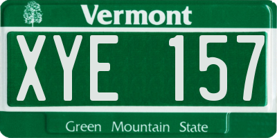 VT license plate XYE157