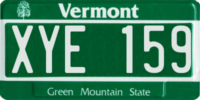 VT license plate XYE159