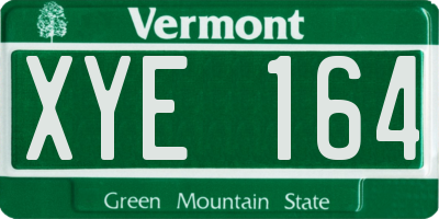 VT license plate XYE164
