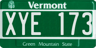 VT license plate XYE173