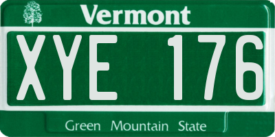 VT license plate XYE176
