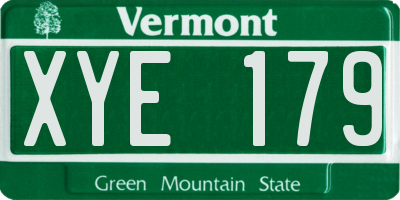 VT license plate XYE179