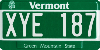 VT license plate XYE187
