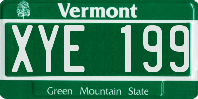 VT license plate XYE199