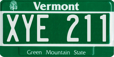 VT license plate XYE211