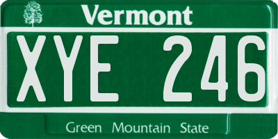VT license plate XYE246
