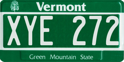 VT license plate XYE272