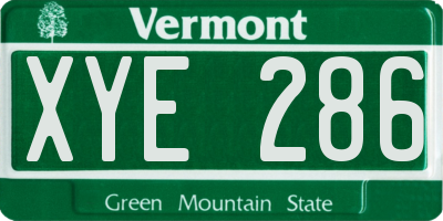 VT license plate XYE286