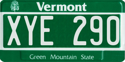 VT license plate XYE290