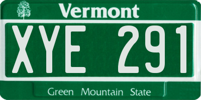 VT license plate XYE291