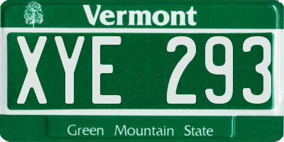 VT license plate XYE293