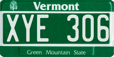 VT license plate XYE306