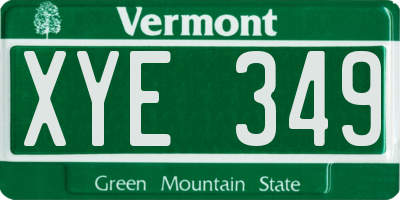 VT license plate XYE349