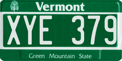 VT license plate XYE379
