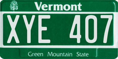 VT license plate XYE407