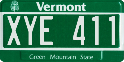 VT license plate XYE411