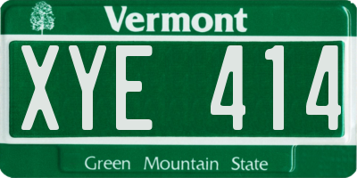 VT license plate XYE414