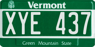 VT license plate XYE437