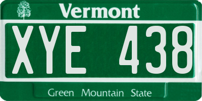 VT license plate XYE438