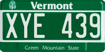 VT license plate XYE439
