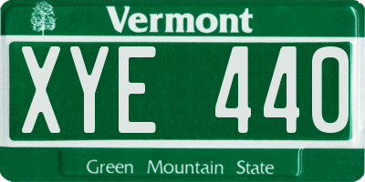 VT license plate XYE440