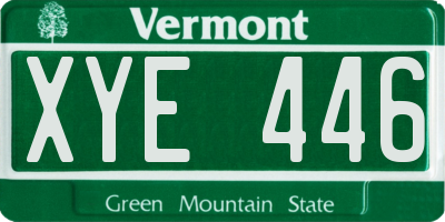 VT license plate XYE446