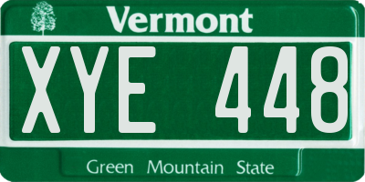 VT license plate XYE448