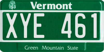 VT license plate XYE461
