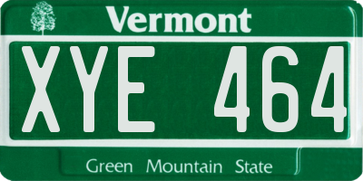 VT license plate XYE464