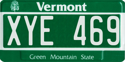 VT license plate XYE469