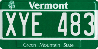 VT license plate XYE483