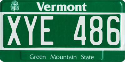 VT license plate XYE486