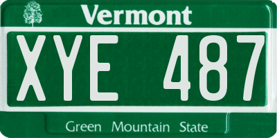 VT license plate XYE487