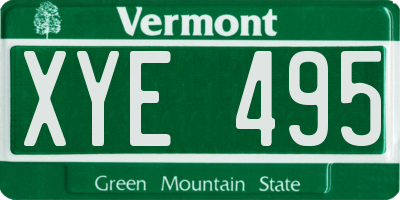 VT license plate XYE495