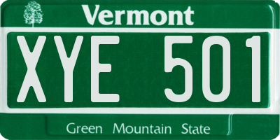 VT license plate XYE501