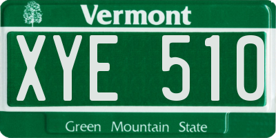 VT license plate XYE510