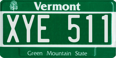 VT license plate XYE511