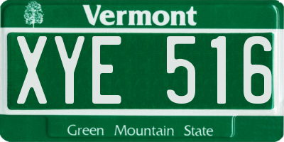 VT license plate XYE516