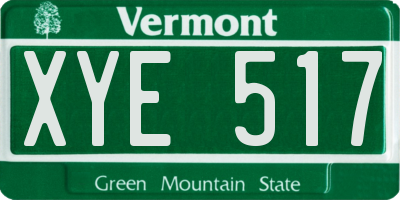 VT license plate XYE517