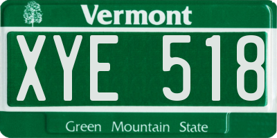 VT license plate XYE518