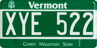 VT license plate XYE522