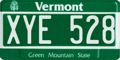 VT license plate XYE528