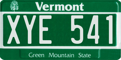 VT license plate XYE541