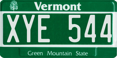 VT license plate XYE544