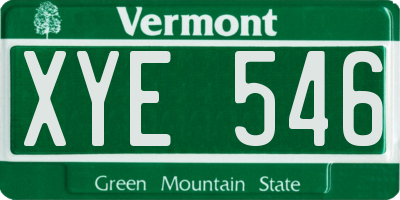 VT license plate XYE546