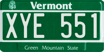 VT license plate XYE551