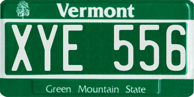 VT license plate XYE556