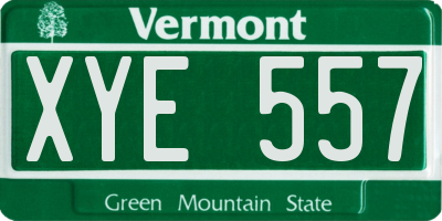 VT license plate XYE557