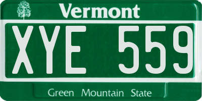 VT license plate XYE559