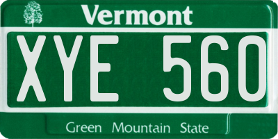 VT license plate XYE560